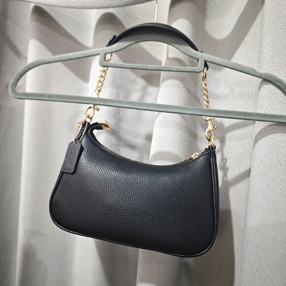 Coach Lychee-Textured Leather Shoulder Bag - Picture 2 of 9